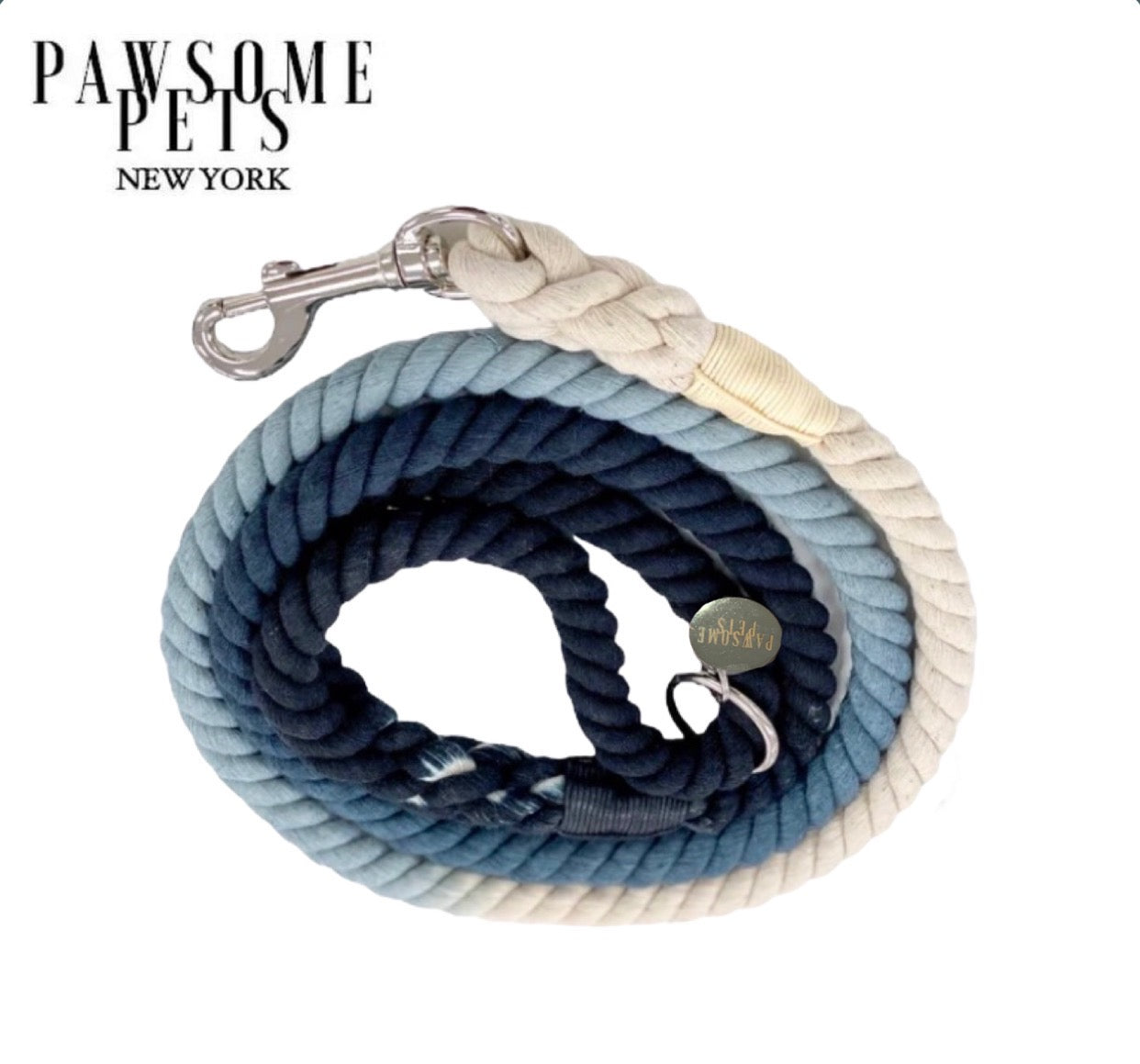 GUINZAGLIO IN CORDA BICOLORE DARK BLUE