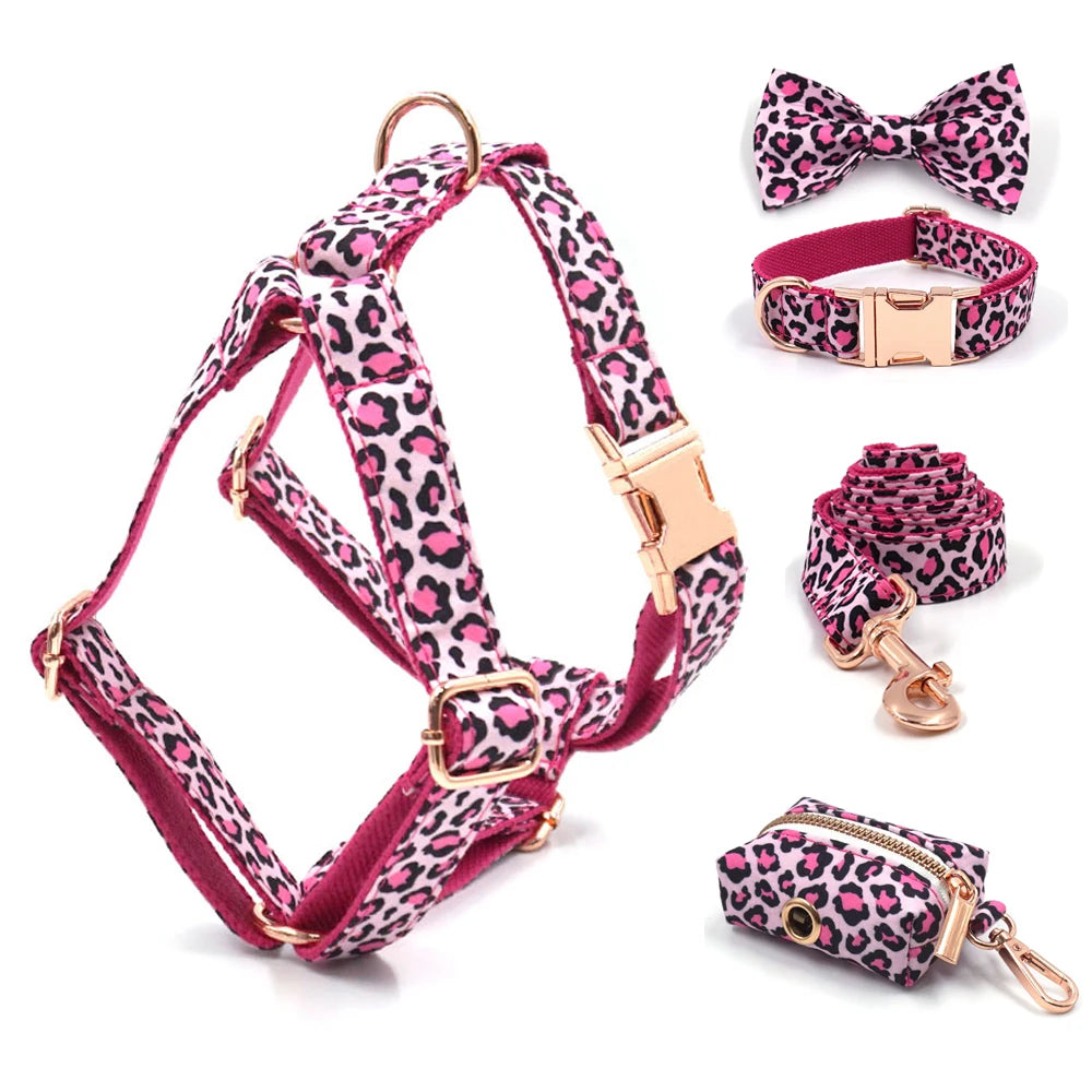 PETTORINA PINK LEOPARD + ACCESSORI